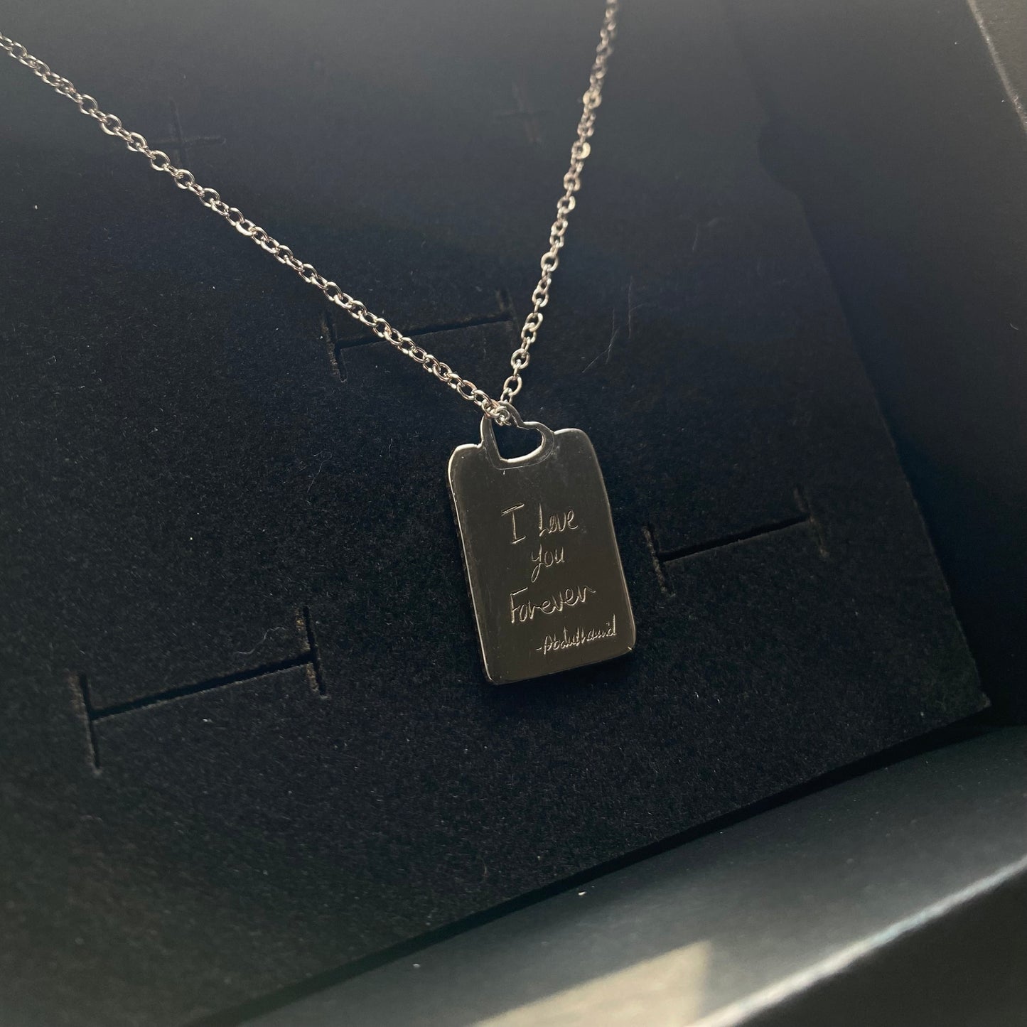 Engrave heart pendant