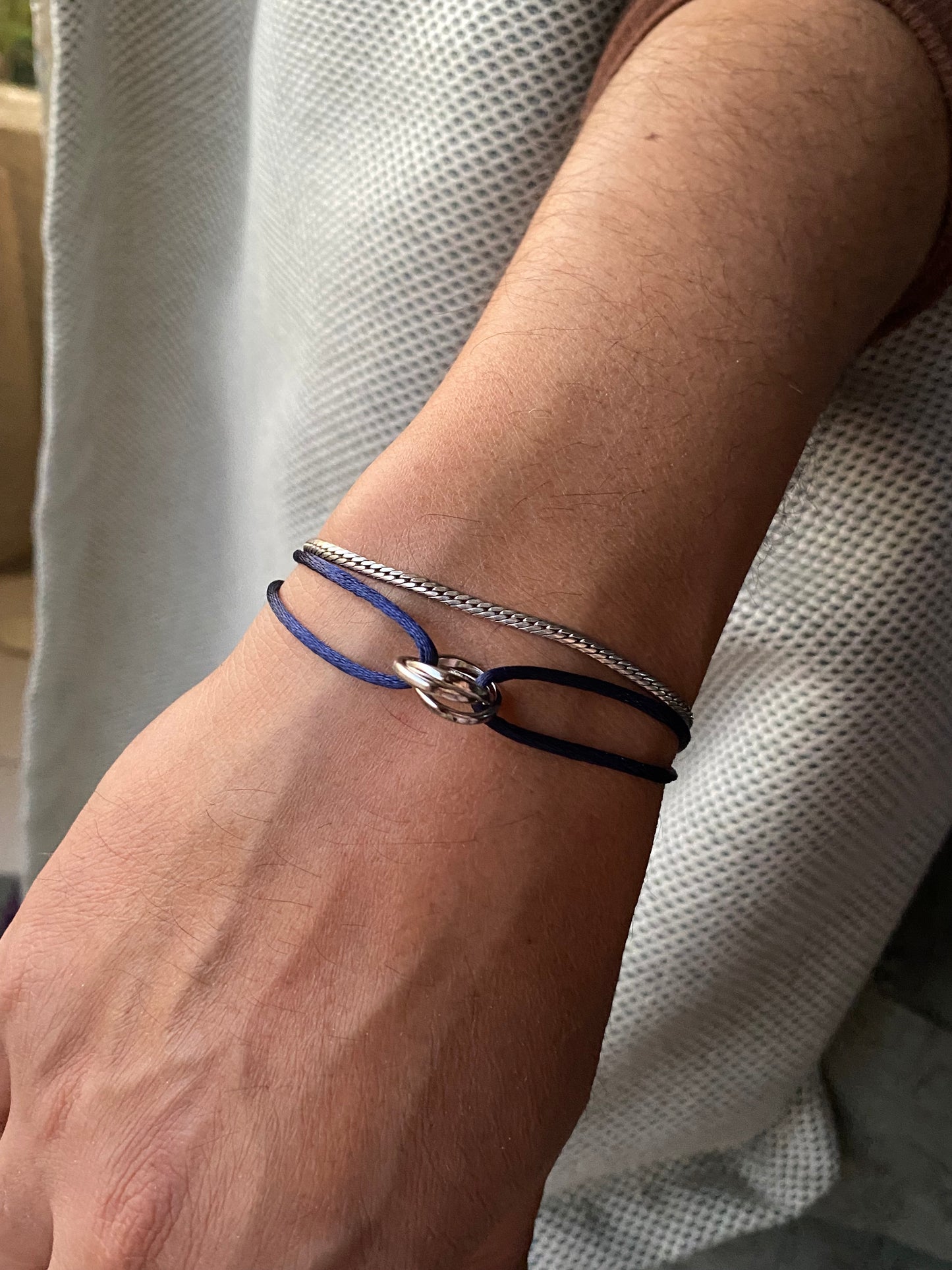 Silver curb bracelet