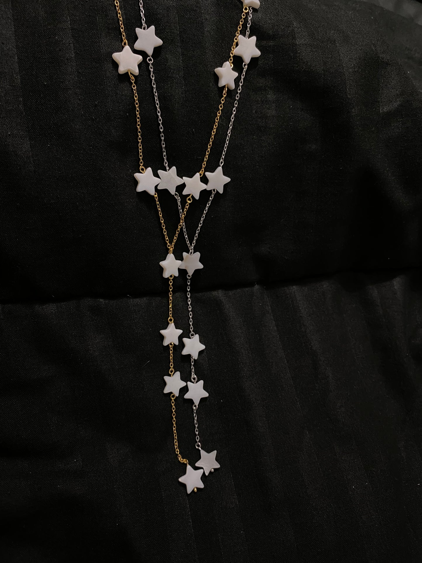 Shell star long necklace