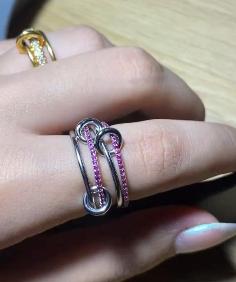 Aurora ring pink Ruby