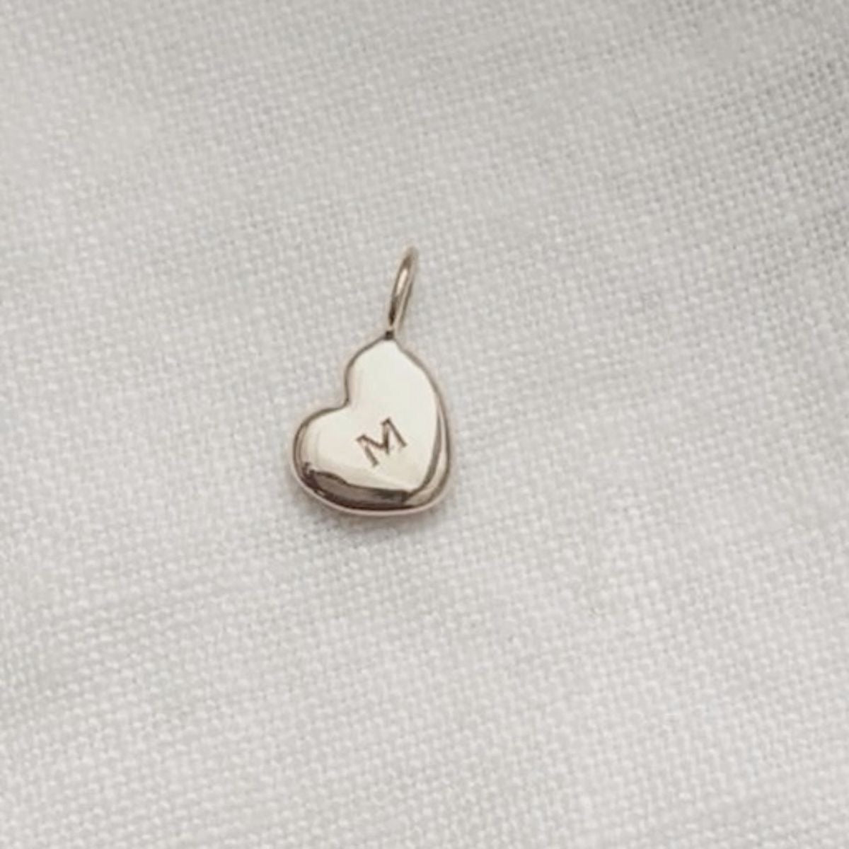 Initial heart charm
