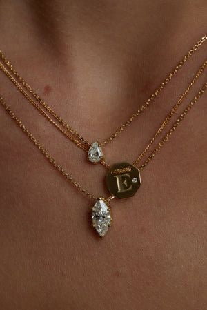 Marquis cut necklace