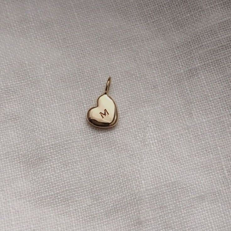 Initial heart charm