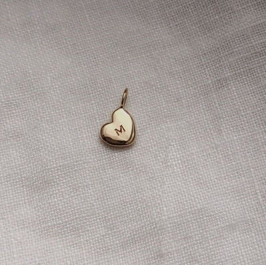 Initial heart charm