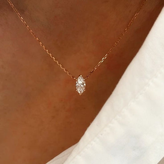 Marquis cut necklace